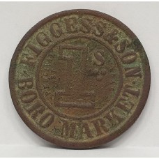 GREAT BRITAIN UK . ONE 1 SHILLING . FIGGES AND SON . MEDAL